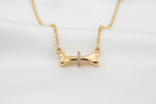 Collar  "Hueso Radiante" con Brillantes