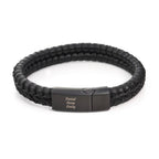 Brazalete de Cuero y Acero Personalizable "Vínculo Fiel"