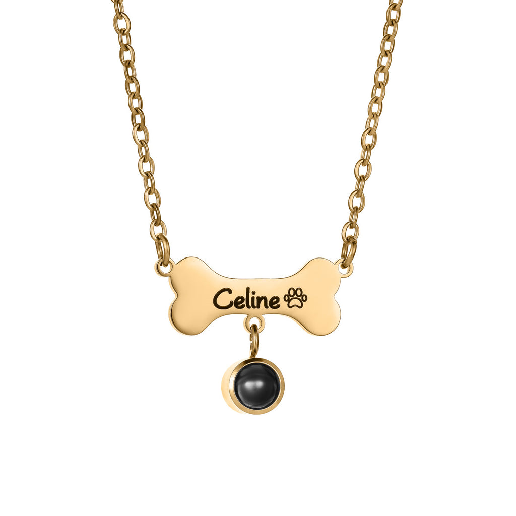 Collar  con Colgante de Hueso Personalizable