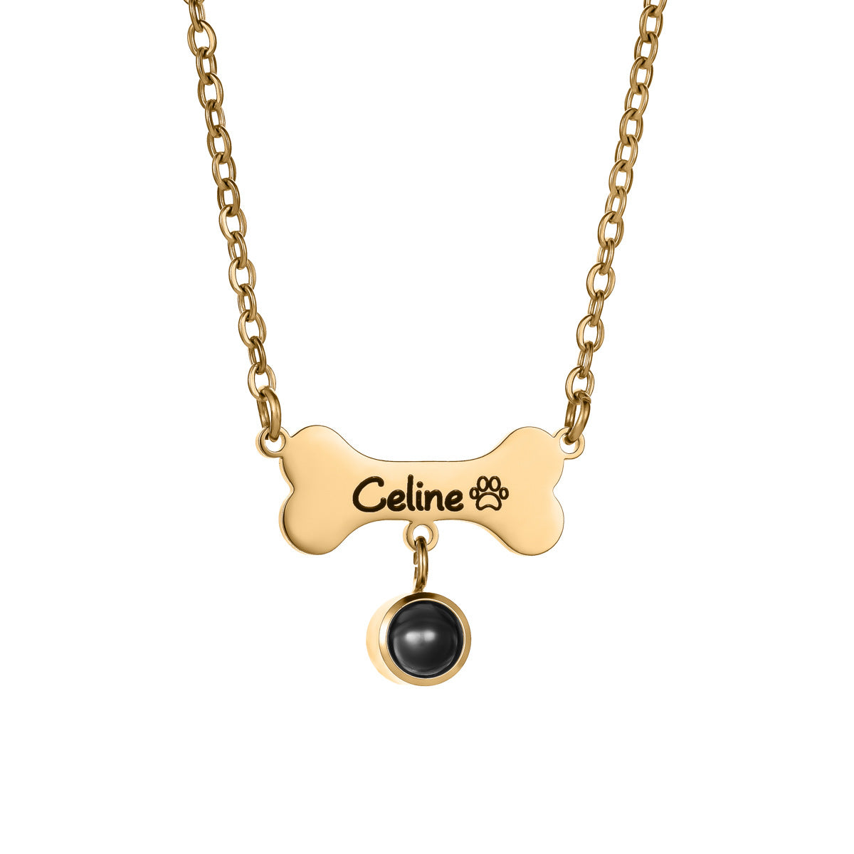 Collar  con Colgante de Hueso Personalizable