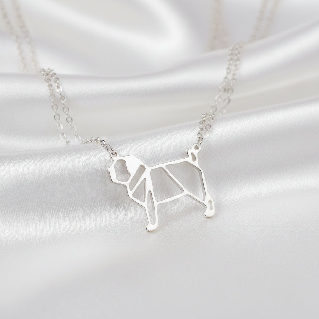 Collar con Colgante de Silueta Canina