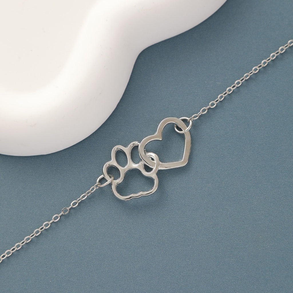 Collar Latido de Huella y Corazón