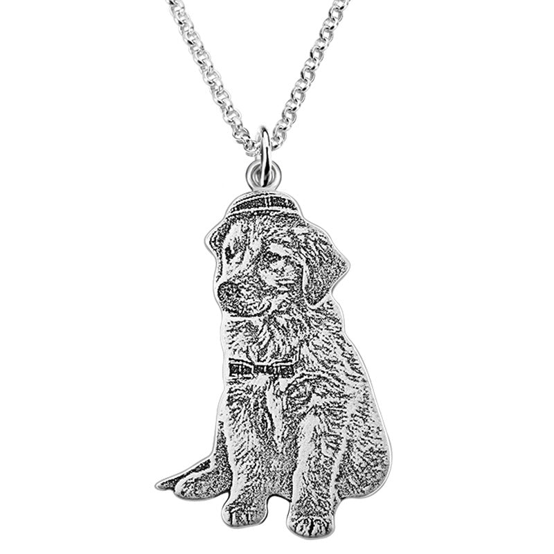 Collar Personalizado de Plata de Ley 925 con FOTO y TEXTO