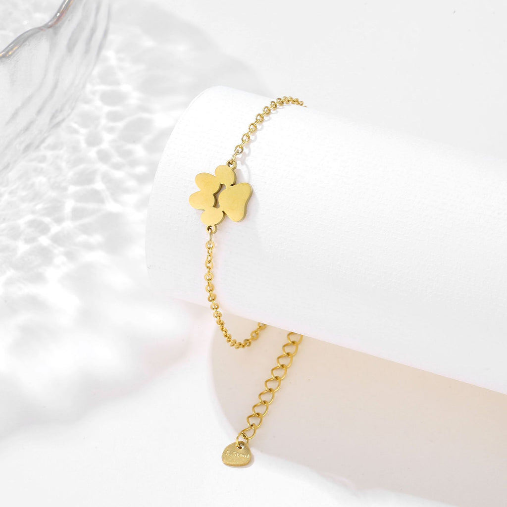 Pulsera de Acero de Titanio con Huella Canina