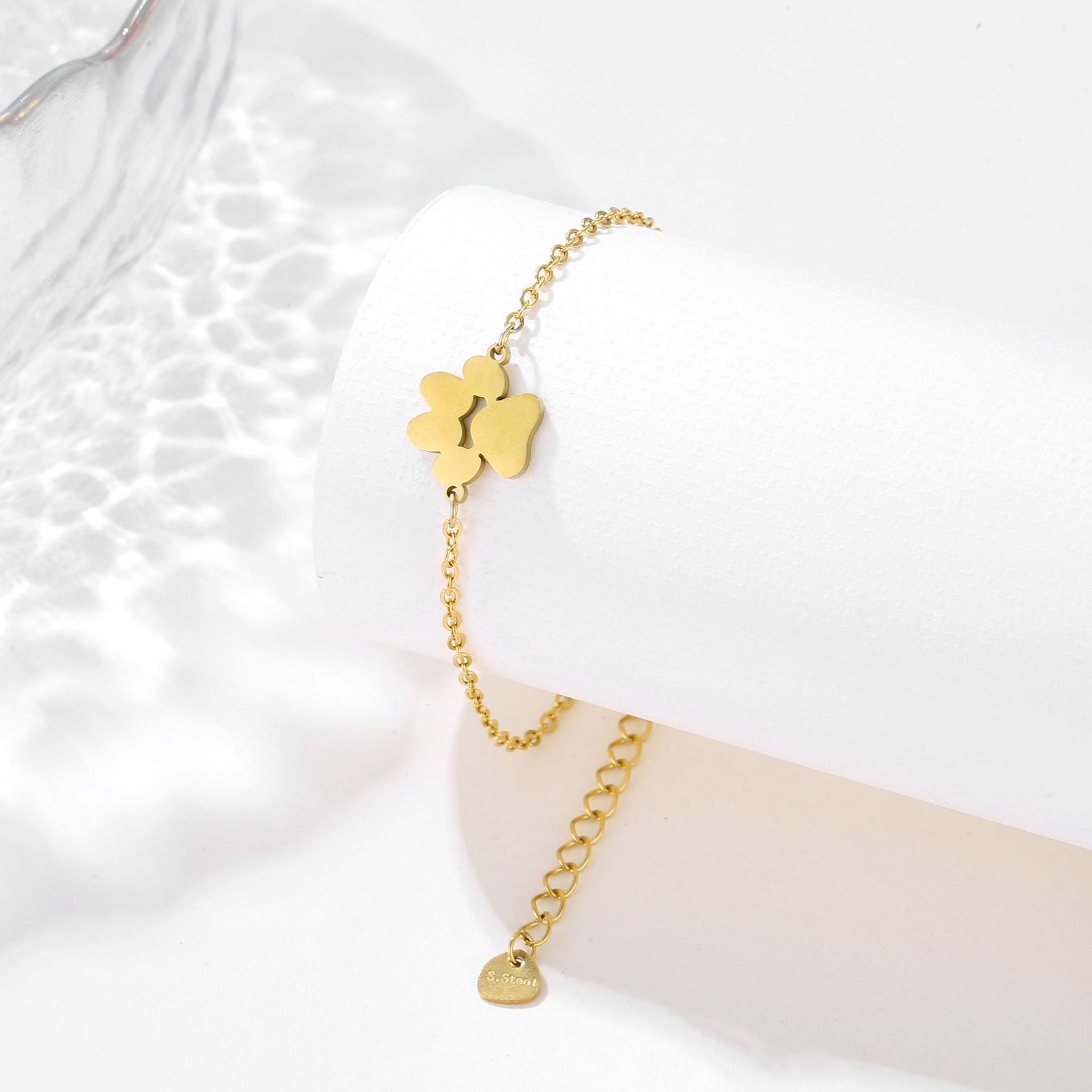 Pulsera de Acero de Titanio con Huella Canina