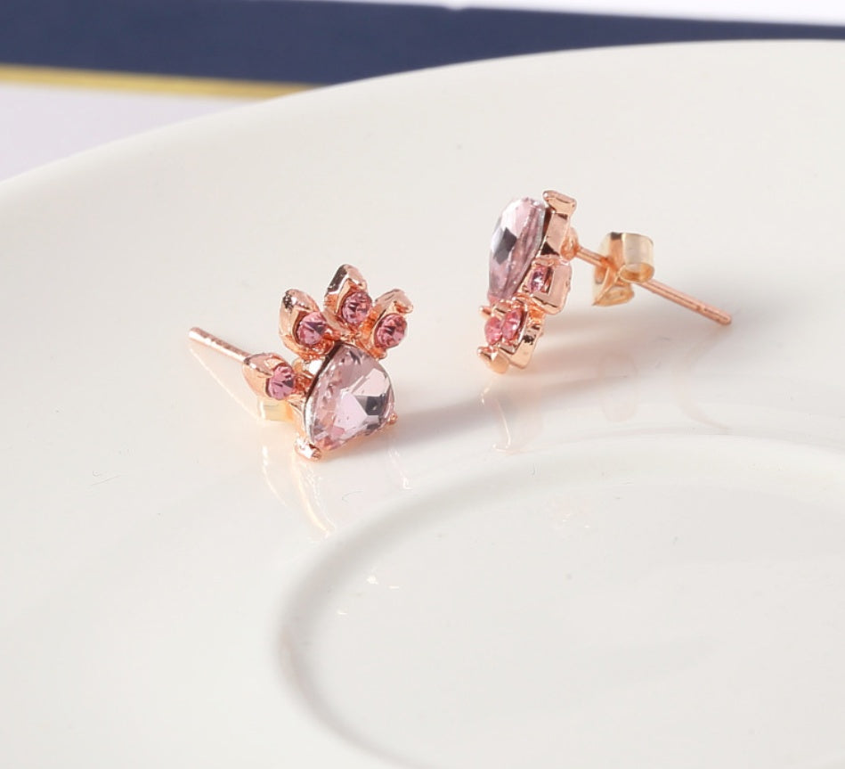 Set de Joyas "Huella de Cuarzo Rosa" con Baño de Oro Rosa