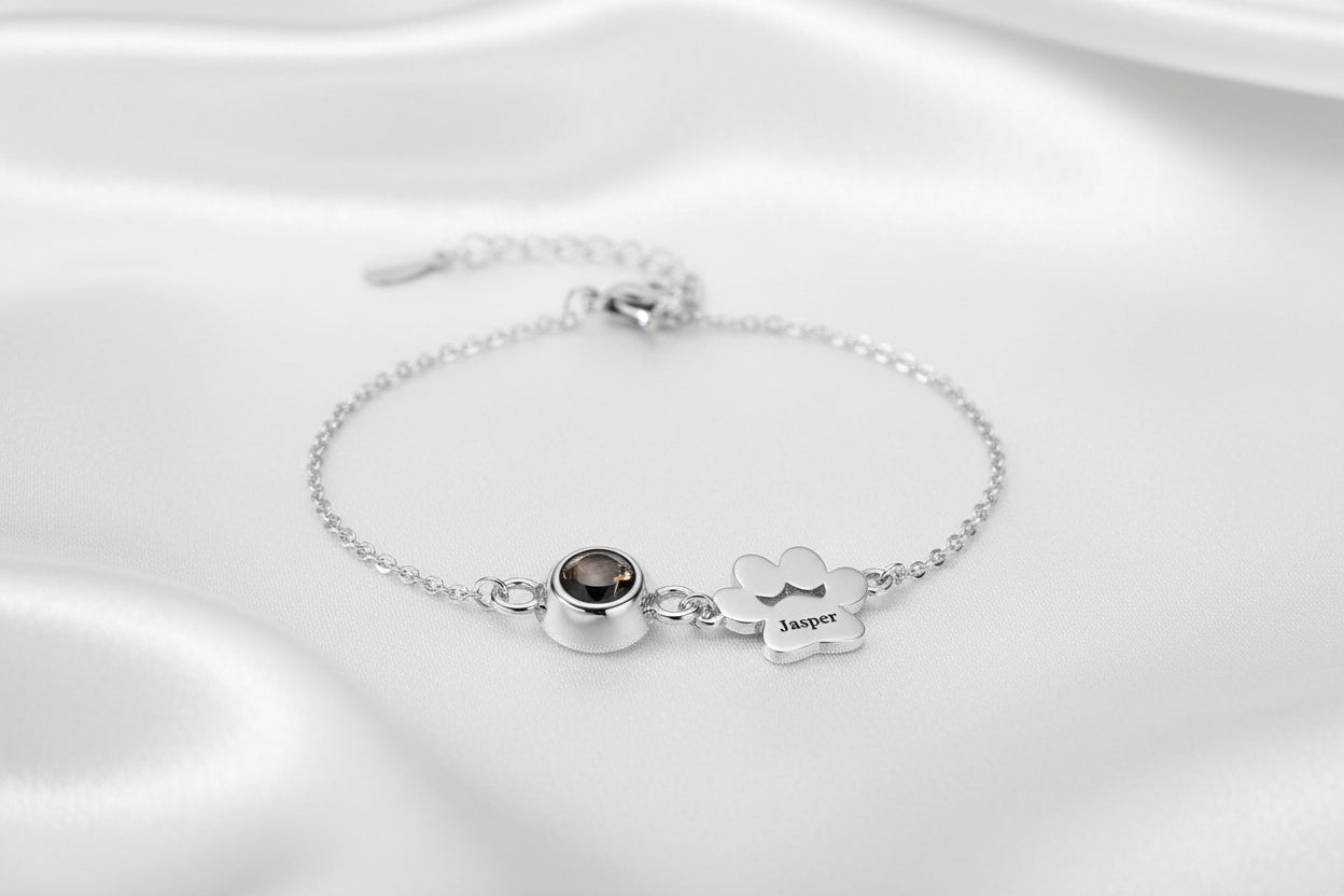 Pulsera Personalizada de Acero con FOTO y Nombre de tu Perro
