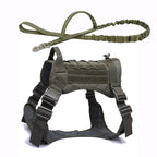 Chaleco táctico ajustable para perros medianos y grandes de nylon resistente