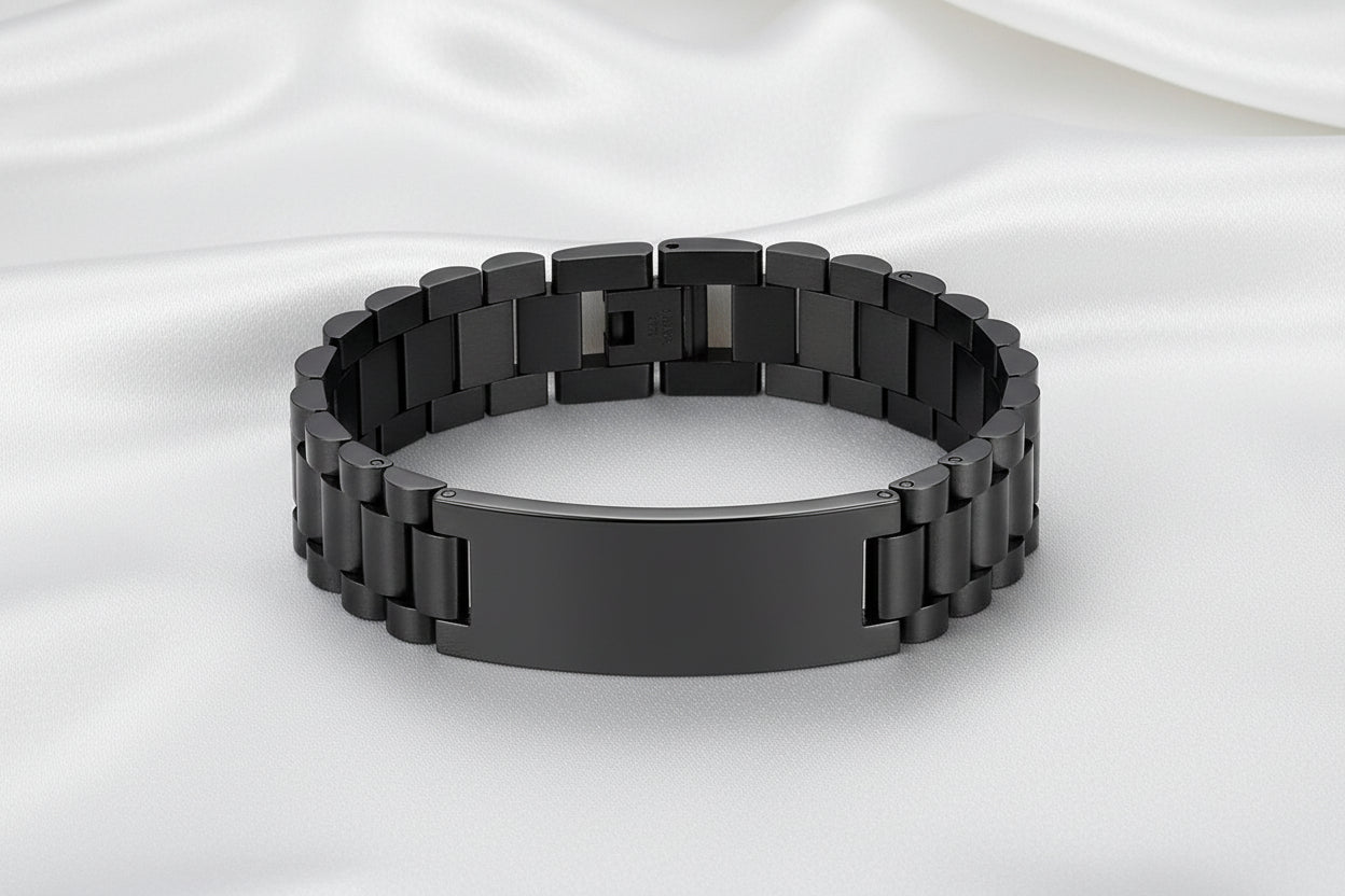 Brazalete Masculino 6 colores  Personalizado en Acero Inoxidable