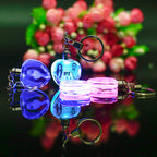 Llavero de Cristal K9 Personalizado con Grabado Interno y Luz LED