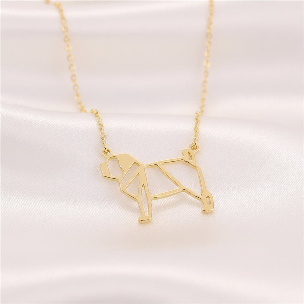 Collar con Colgante de Silueta Canina