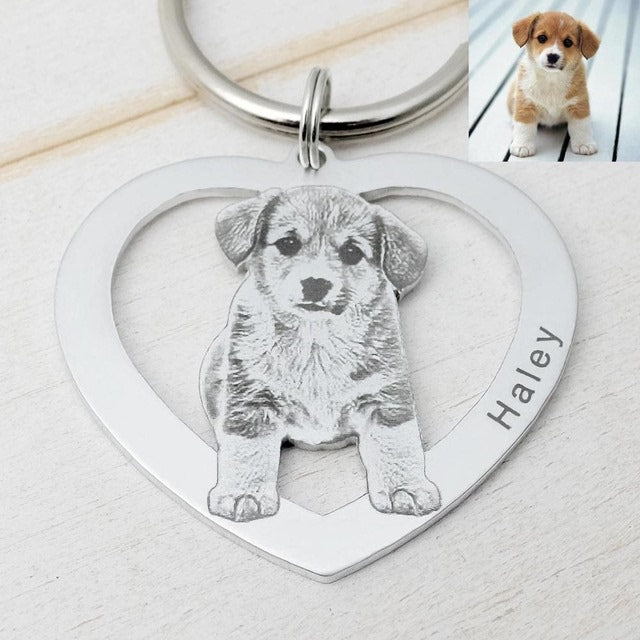 Llavero de Aleación Personalizado con Grabado Láser de Foto y Nombre