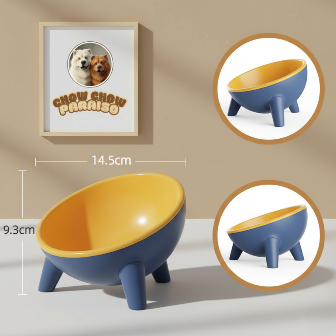 CIO1-Comedero Elevado para Mascotas 🐾 Diseño Ergonómico y Seguro-Chow-chow-paraíso 