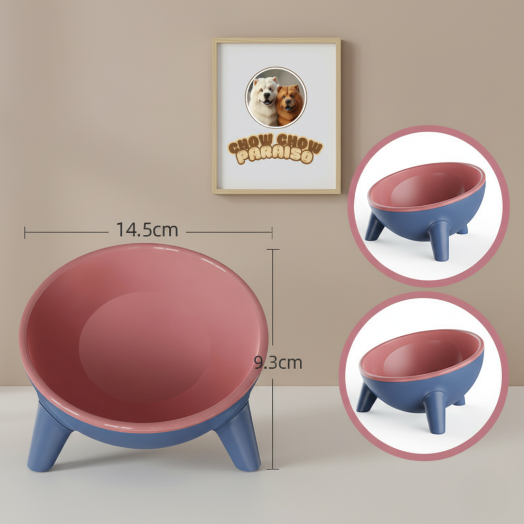 CIO1-Comedero Elevado para Mascotas 🐾 Diseño Ergonómico y Seguro-Chow-chow-paraíso 