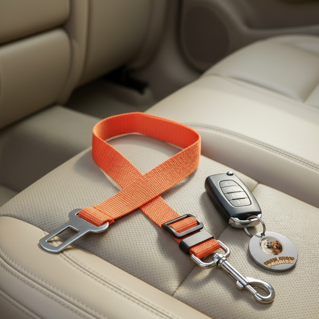 G1 - Cinturón de Seguridad para Perros 🐾 Viajes Seguros y Cómodos-Chow -Chow-Paraiso 