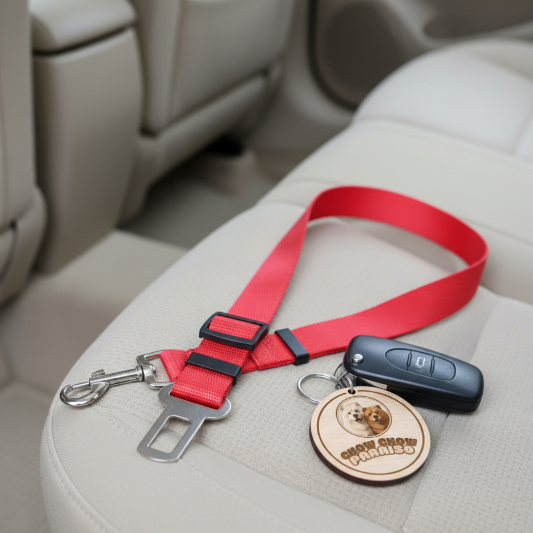 G1 - Cinturón de Seguridad para Perros 🐾 Viajes Seguros y Cómodos-Chow -Chow-Paraiso 