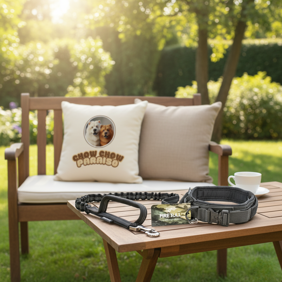 Collar y correa táctica de nylon para perros con ajuste regulable