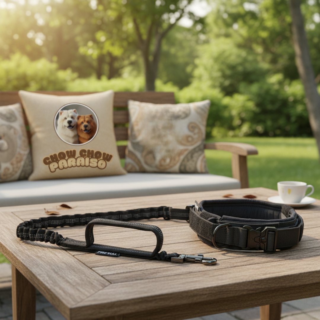 Collar y correa táctica de nylon para perros con ajuste regulable