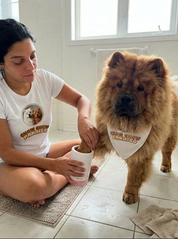 Taza Limpiadora de Patas con Cerdas de Silicona Suave