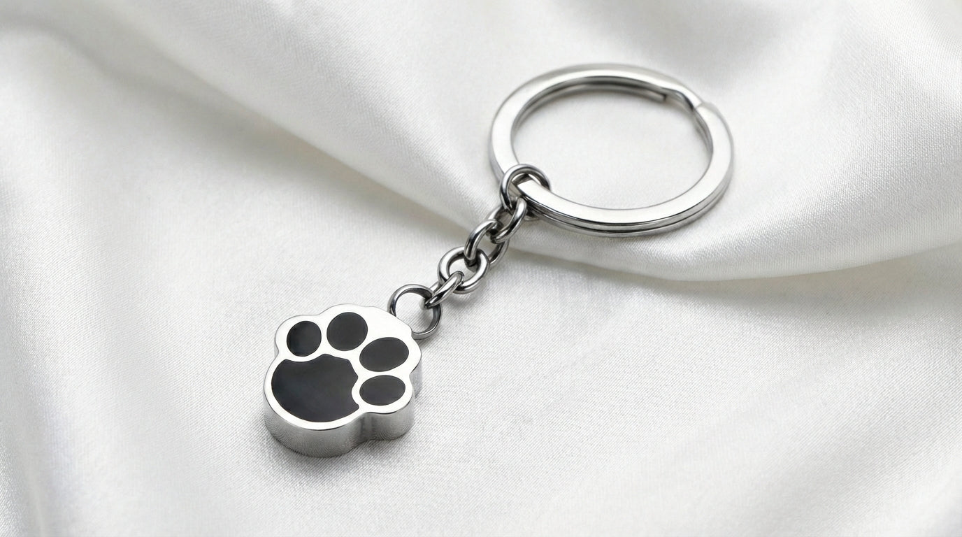 Colgante Conmemorativo de Huella Canina con Urna Integrada