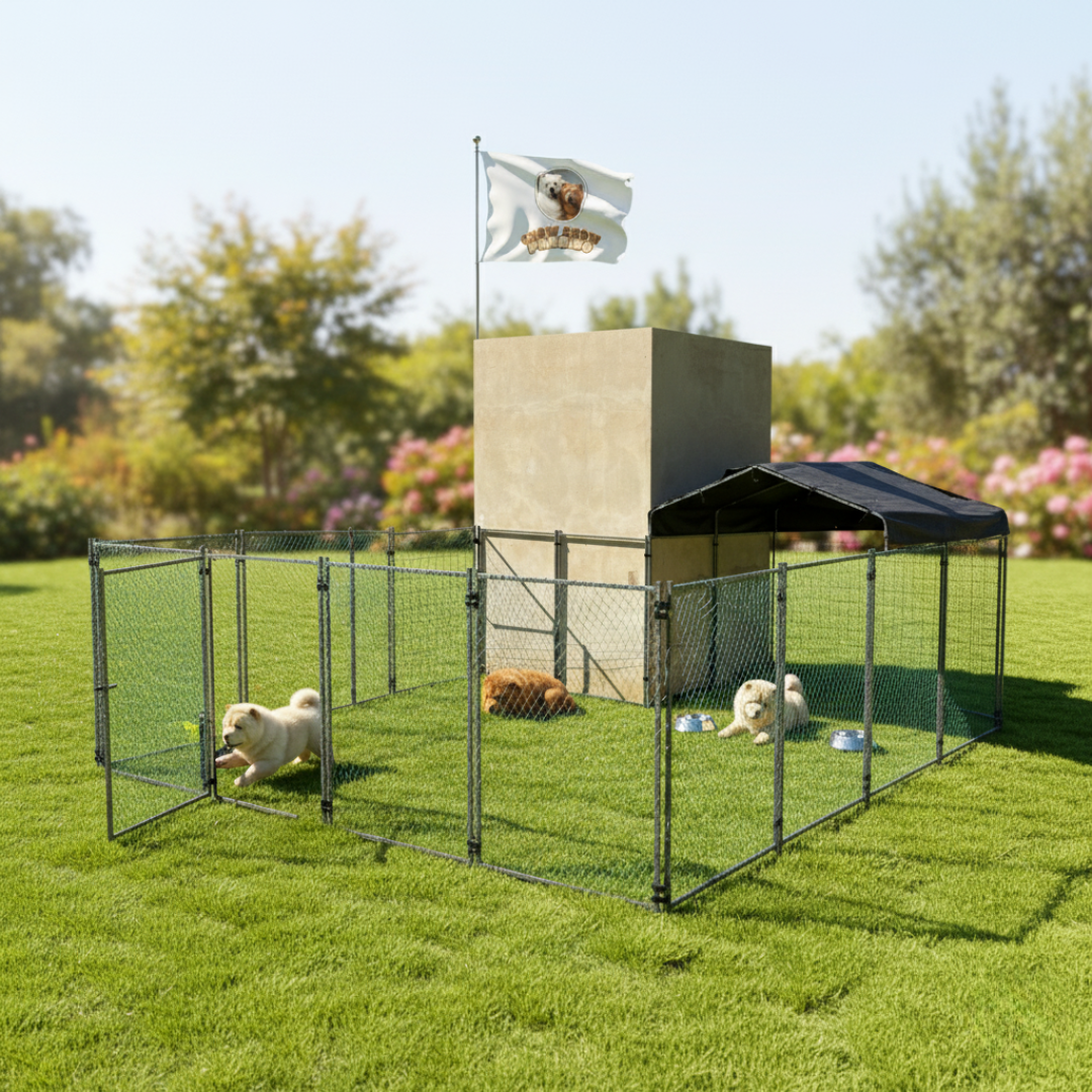 J 1- 🏡🐶 Jaula XXL Chow Chow Paraíso: Refugio Seguro, Resistente y Cómodo para Perros Grandes ✨ Chow Chow paraíso 