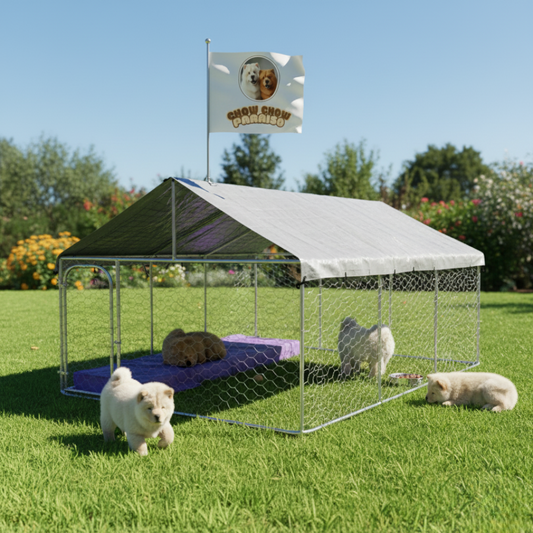 J2-🏡🐶 Jaula XL Chow Chow Paraíso: Refugio Amplio, Resistente y Seguro para tu Perro