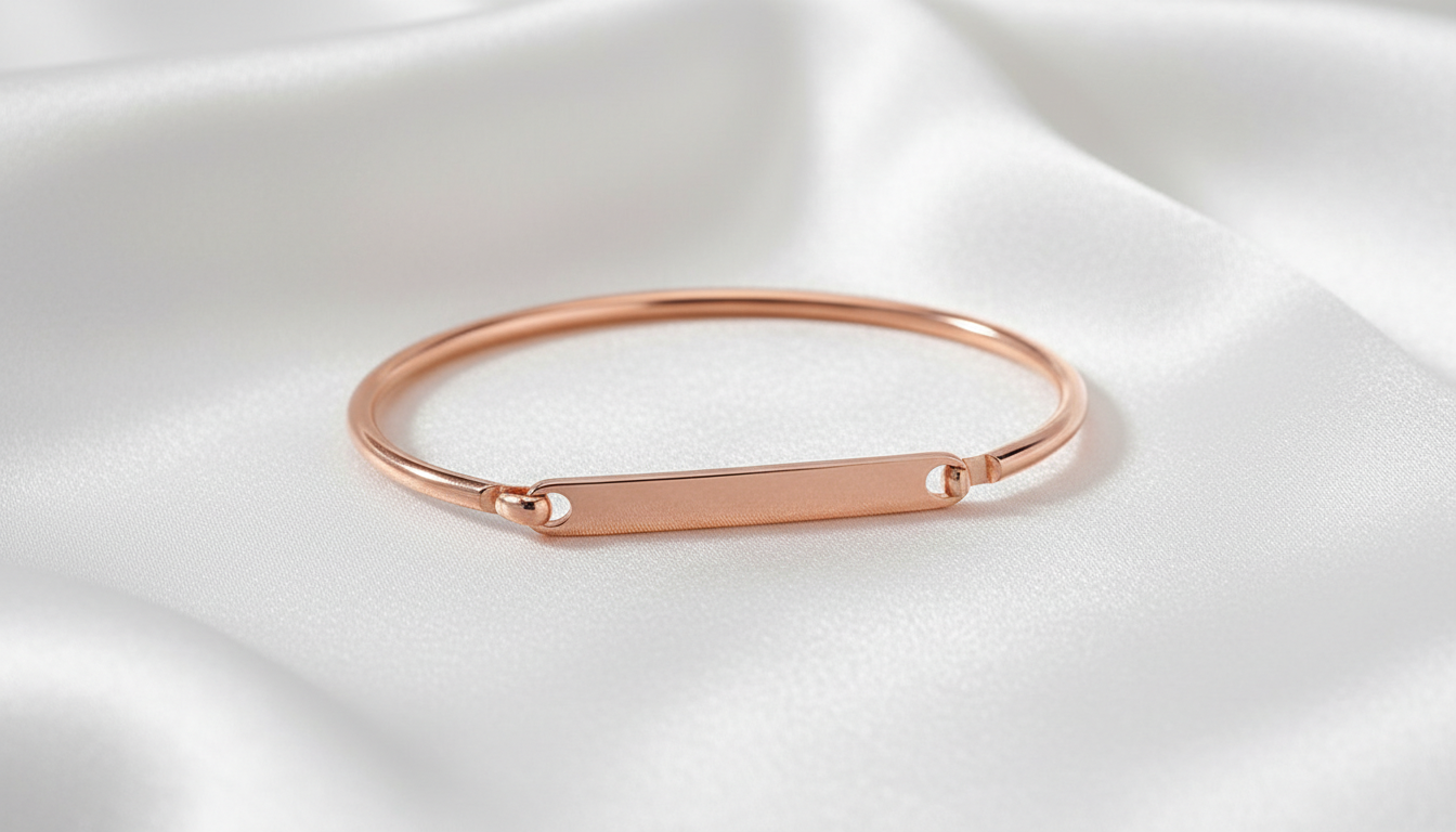Pulsera de Placa Rectangular Personalizada en Acero Inoxidable