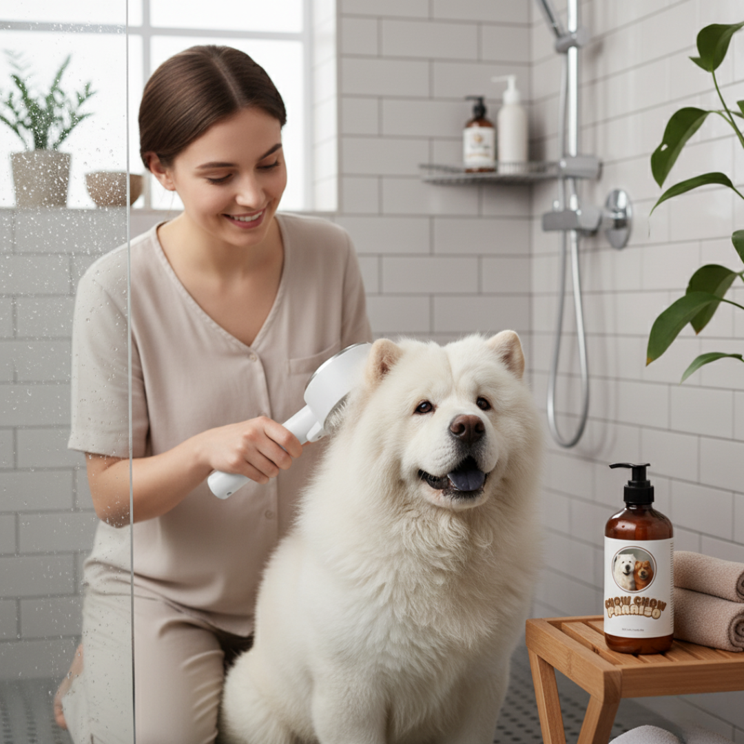 P1 - 💧  Cepillo Spray Autolimpiante para Mascotas 🐾 Pelo Limpio y Piel Saludable-Chow-Chow-paraíso