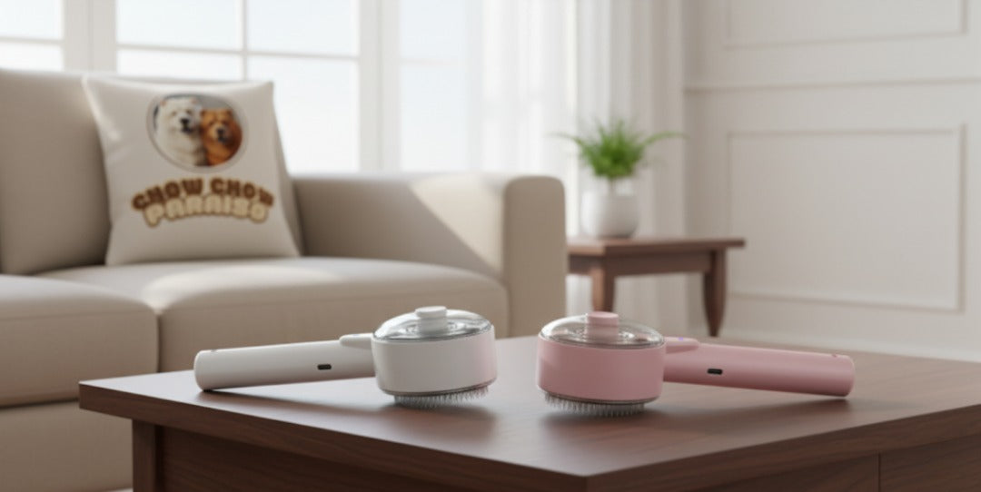 P1 - 💧  Cepillo Spray Autolimpiante para Mascotas 🐾 Pelo Limpio y Piel Saludable-Chow-Chow-paraíso