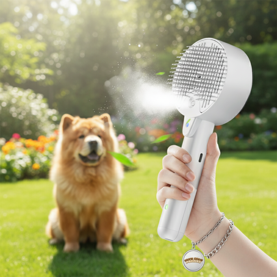 P1 - 💧  Cepillo Spray Autolimpiante para Mascotas 🐾 Pelo Limpio y Piel Saludable-Chow-Chow-paraíso