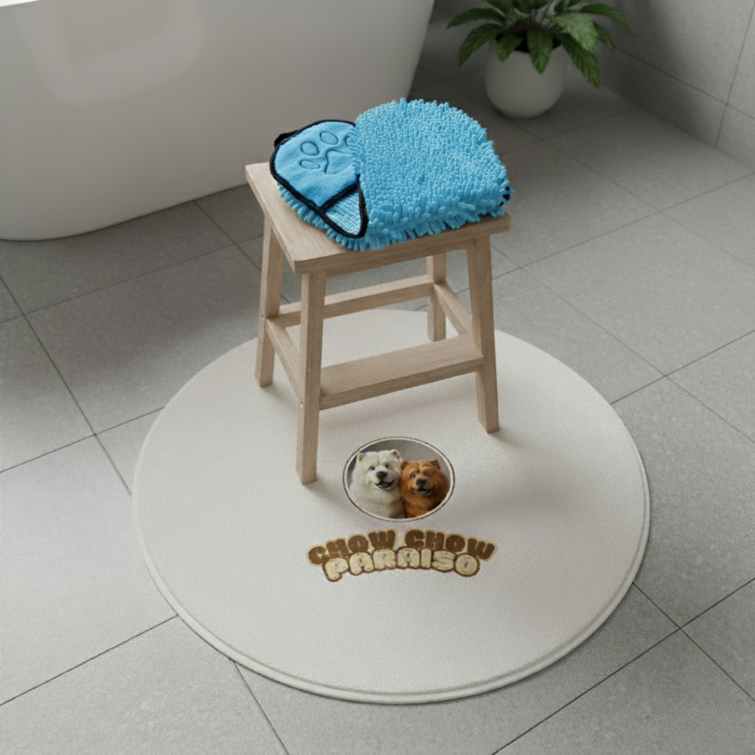 P2 🚿 Toalla superabsorbente para perros  🐕🐈 | Secado rápido y suave microfibra Chow Chow paraíso 