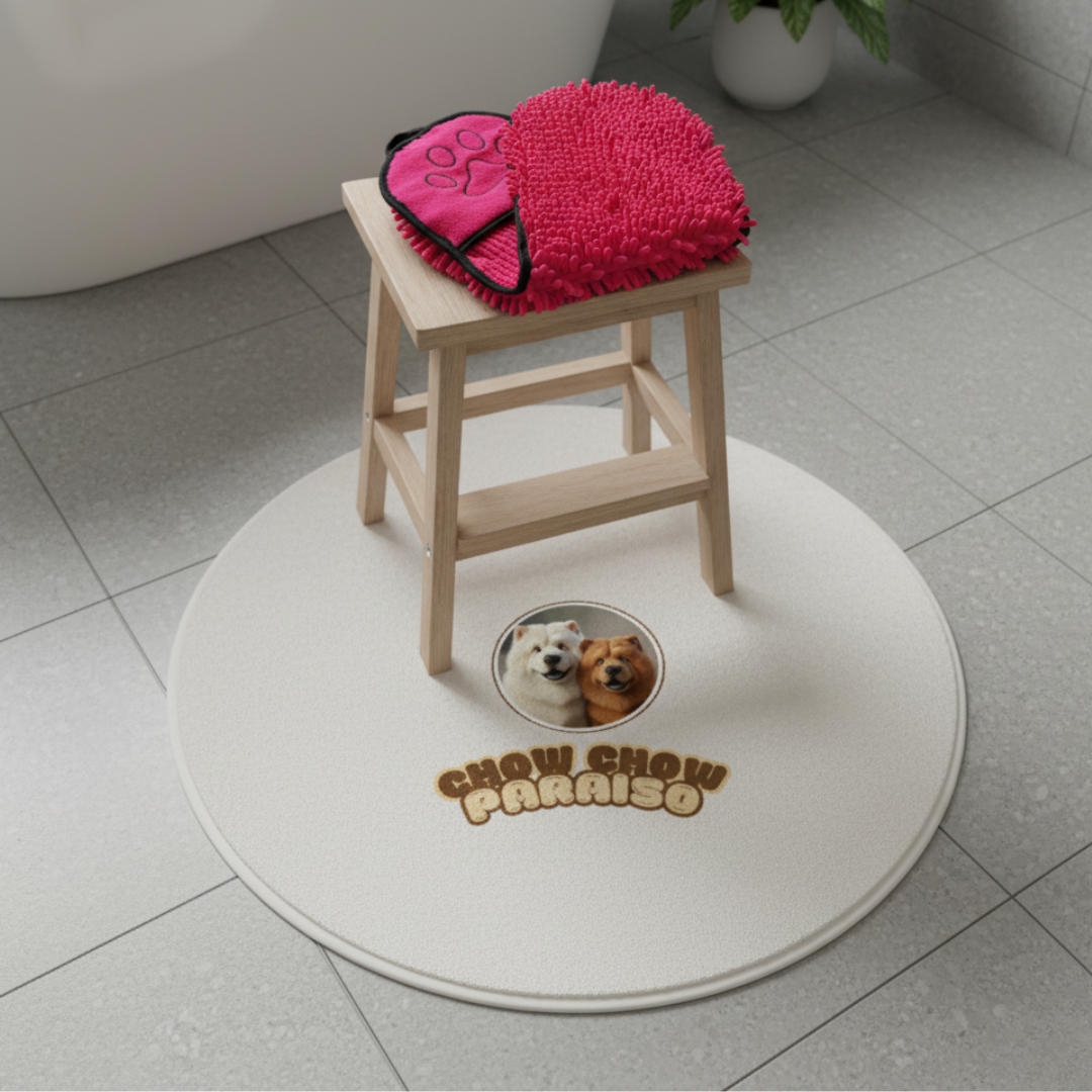 P2 🚿 Toalla superabsorbente para perros  🐕🐈 | Secado rápido y suave microfibra Chow Chow paraíso 