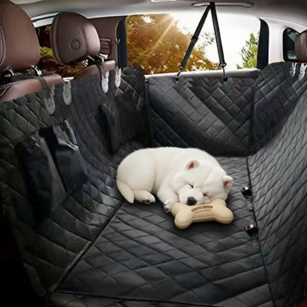 PA2.🐾 Alfombrilla-Protector de Asientos, para Coche con bolsillos, para Perros Chow Chow paraíso 