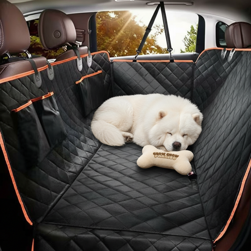 PA2.🐾 Alfombrilla-Protector de Asientos, para Coche con bolsillos, para Perros Chow Chow paraíso 