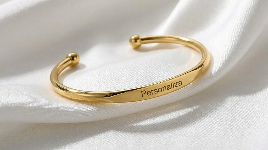 Brazalete de Eslabones Circulares Personalizable