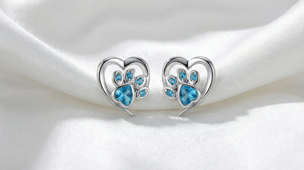 Pendientes de Plata de Ley S925 "Huella de Amor"
