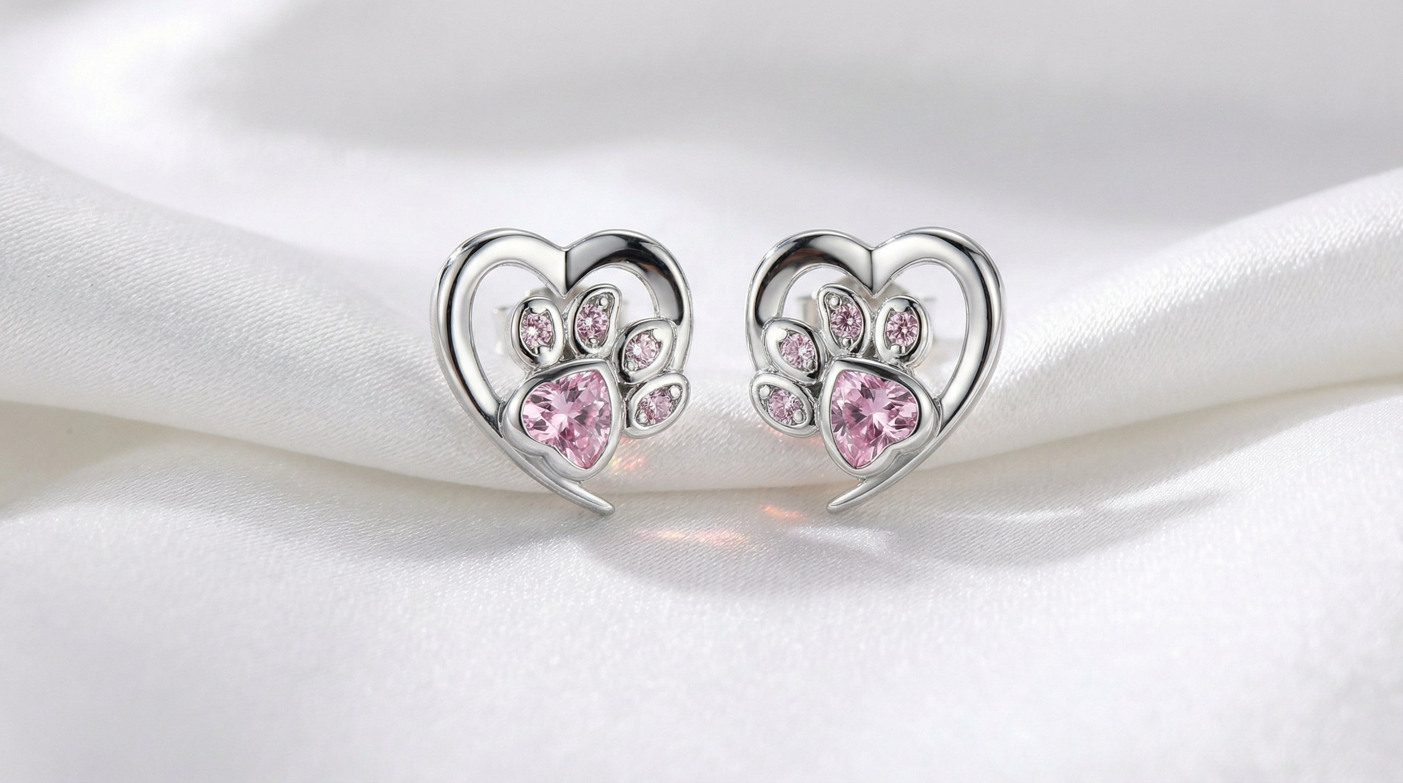 Pendientes de Plata de Ley S925 "Huella de Amor"