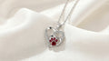 Collar Corazón con Huella de Perro