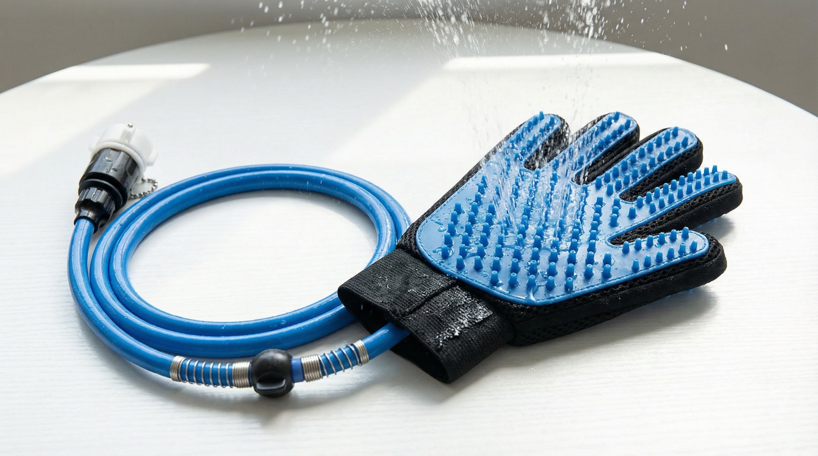 Sistema de Ducha y Masaje Manual para Perros