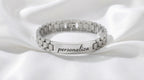 Brazalete de Acero "Correa de Reloj" Personalizado con Grabado Curvo
