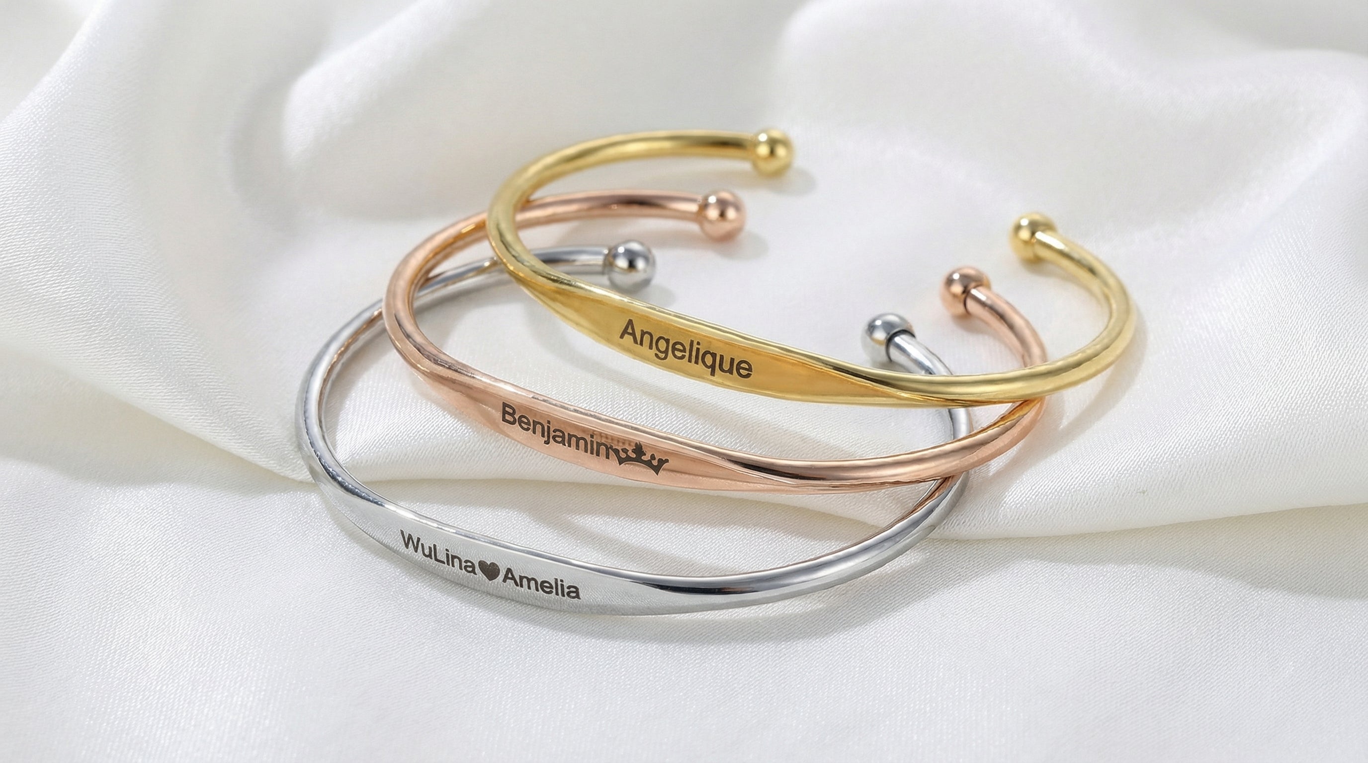 Brazalete de Eslabones Circulares Personalizable