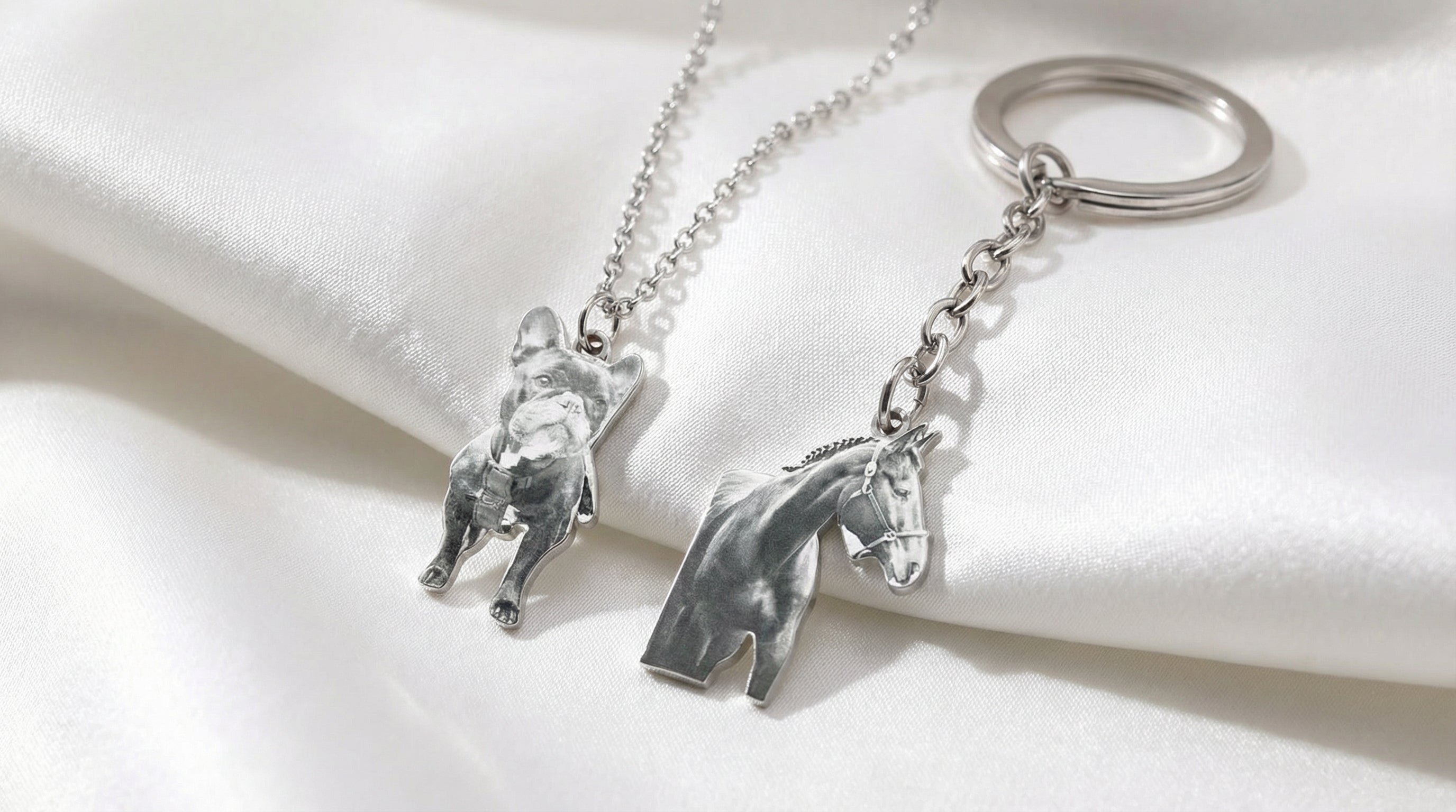 Collar y LLavero  Personalizado  con FOTO de Mascota