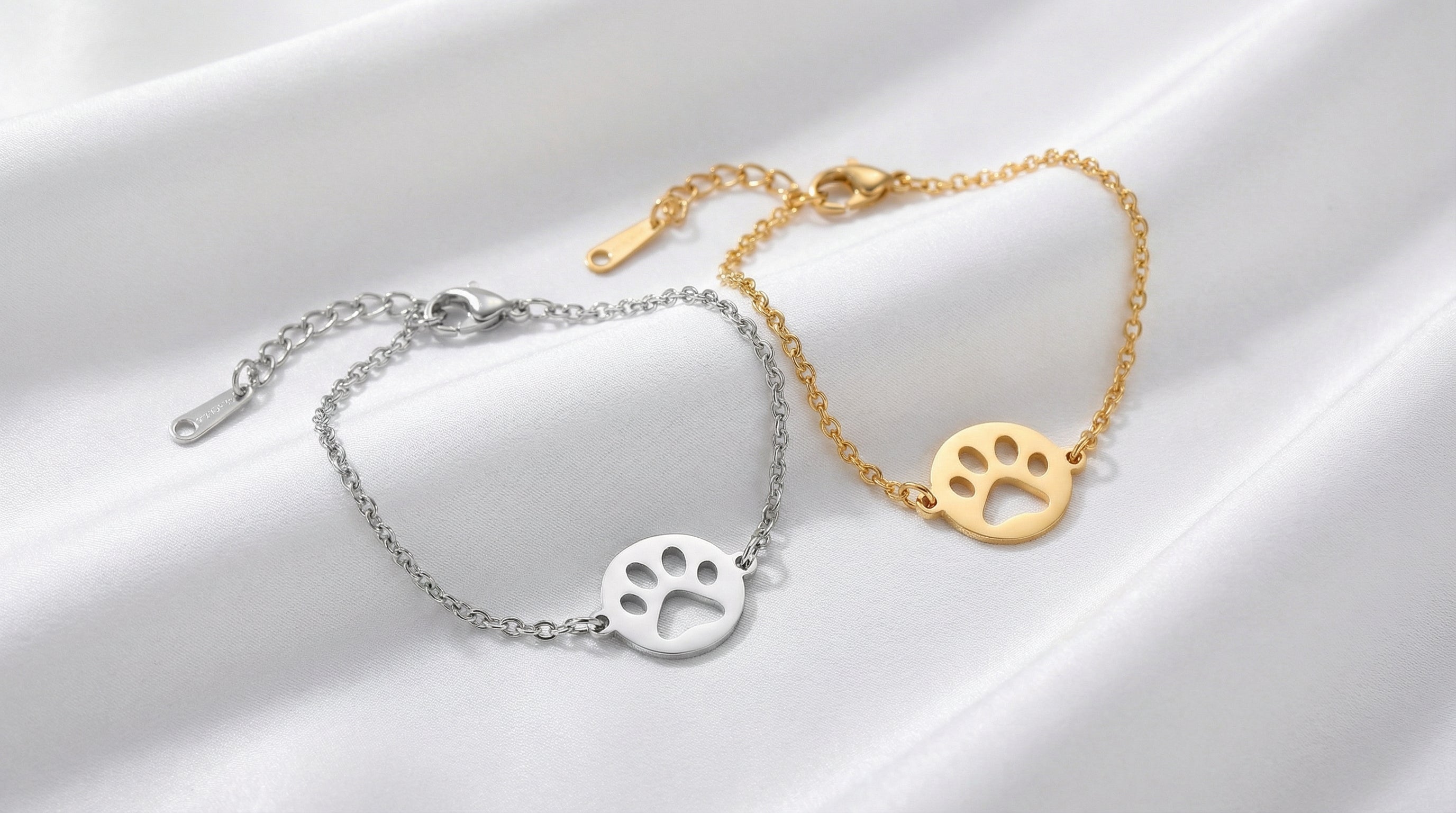 Pulsera de Cadena Fina con Huella Calada