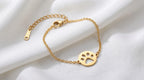 Pulsera de Cadena Fina con Huella Calada