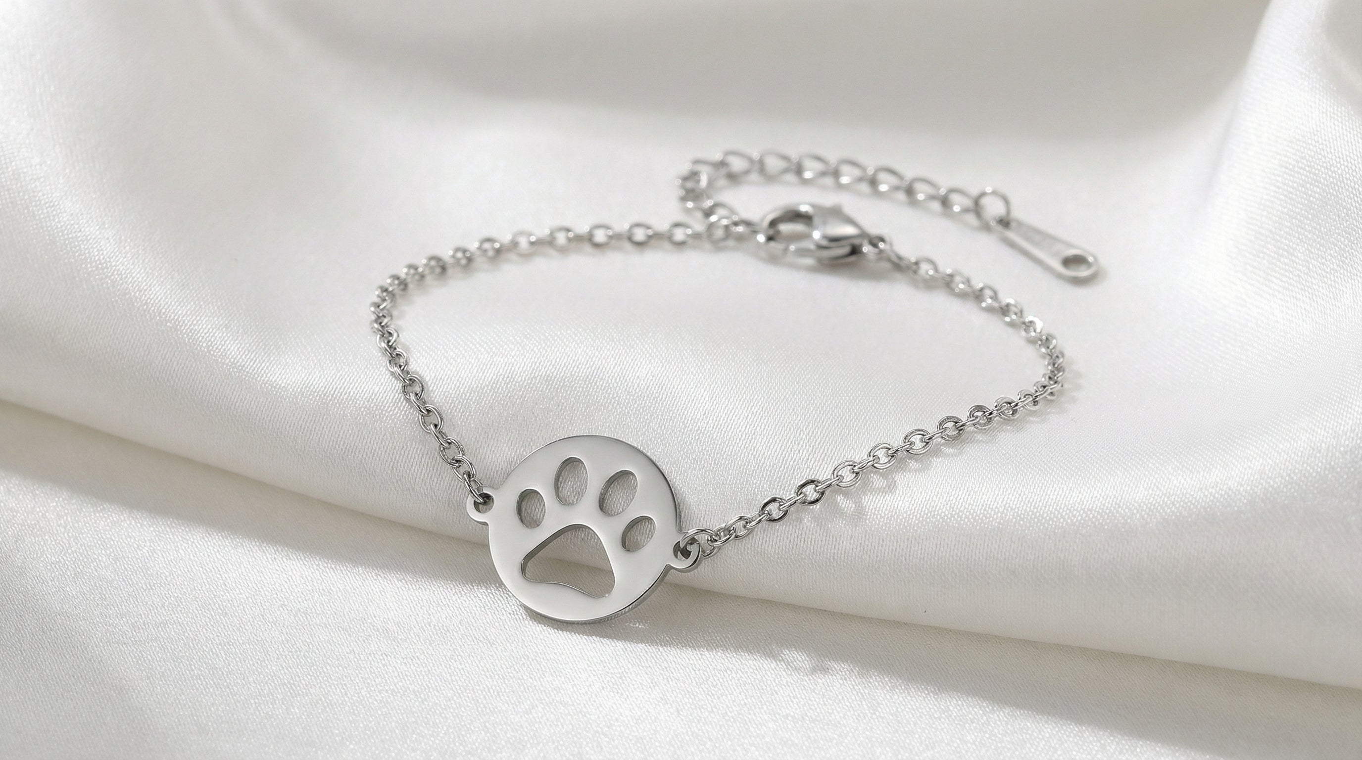 Pulsera de Cadena Fina con Huella Calada
