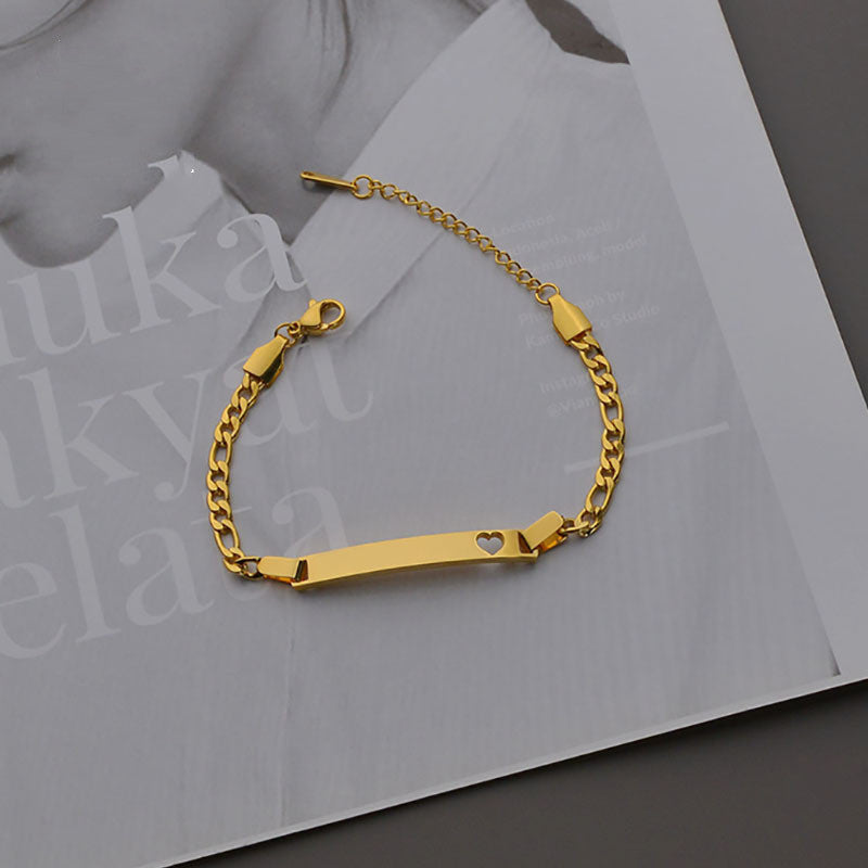 Brazalete "Corazón Fiel" en Acero - Personalizable