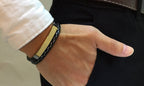 Brazalete de Cuero y Acero  Personalizado