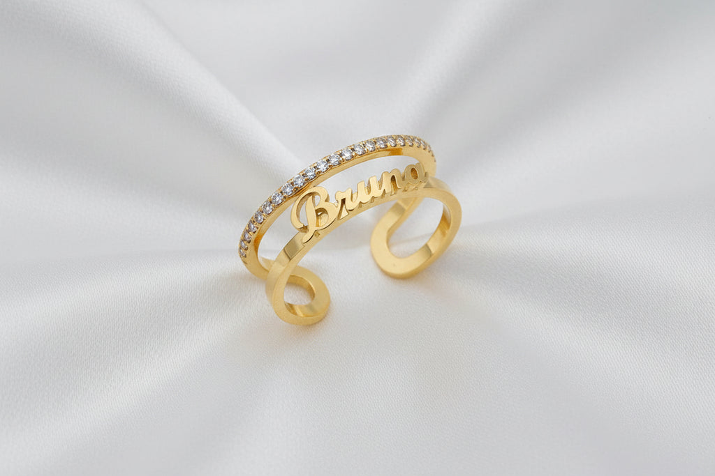 Anillo de Nombre Personalizable en Acero Inoxidable