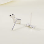 Pendientes Asimétricos "Cachorro y Hueso" - Estilo Minimalista