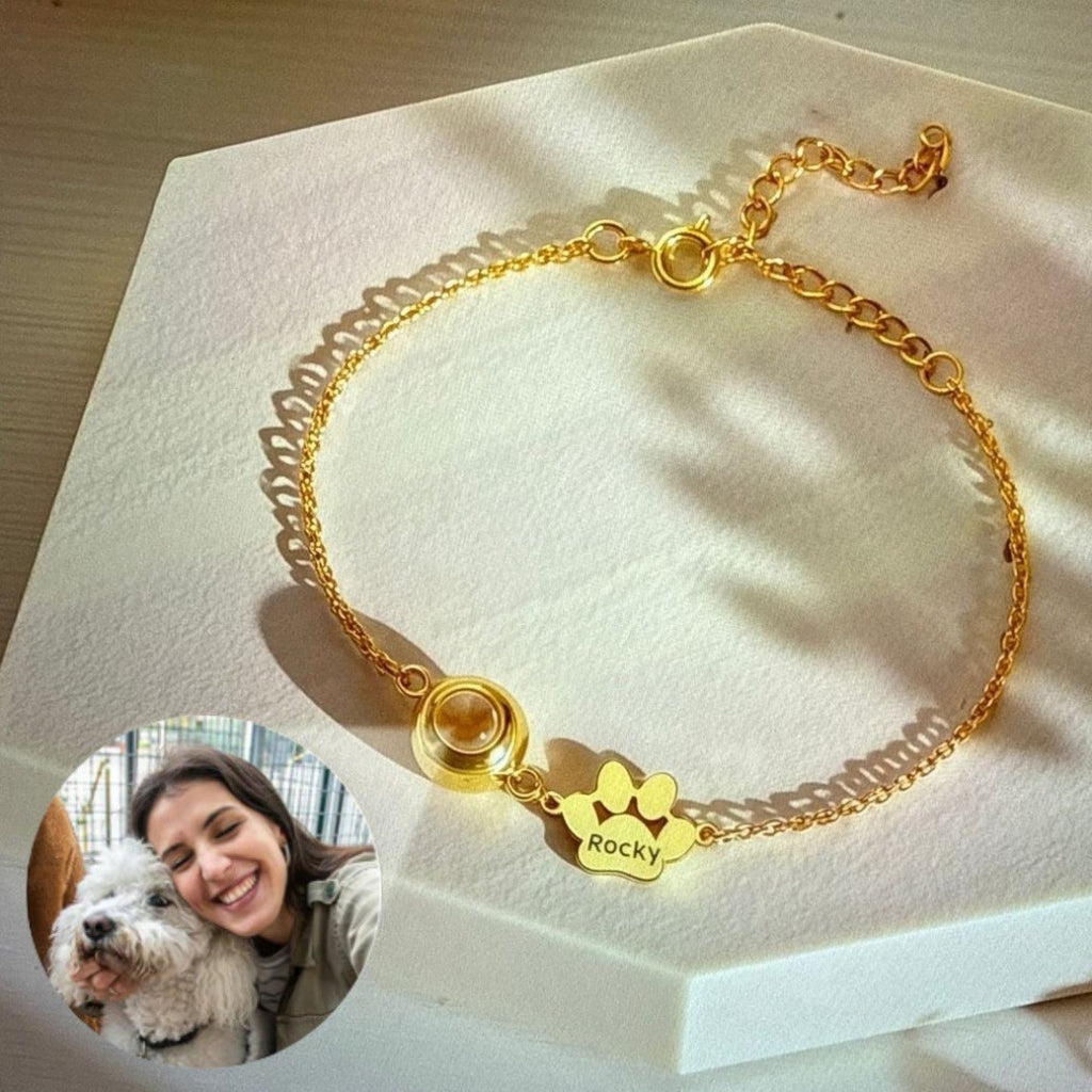 Pulsera Personalizada de Acero con FOTO y Nombre de tu Perro